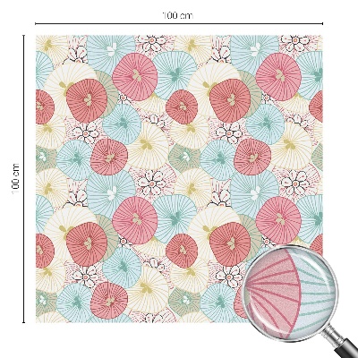 Privacy window film Pastel flowers