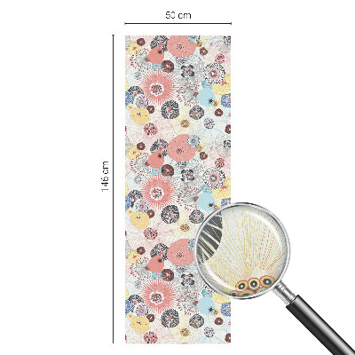 Privacy window film Colorful flower