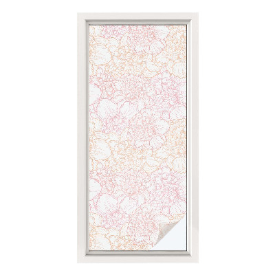 Colored window film stained glass Floral elegance