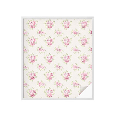 Opaque window film stained glass style Floral pattern