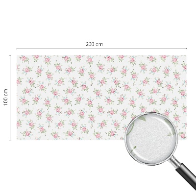 Frosted glass film stained glass effect Romantic roses