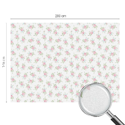 Frosted glass film stained glass effect Romantic roses