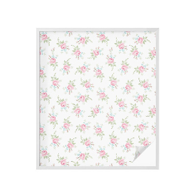 Frosted glass film stained glass effect Romantic roses