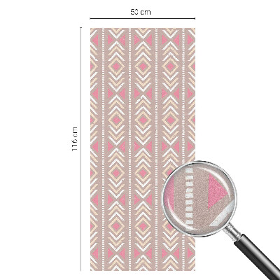 Frosted glass film stained glass effect Ethnic rhombuses