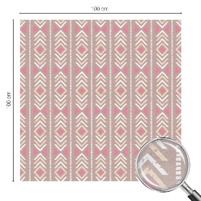 Frosted glass film stained glass effect Ethnic rhombuses