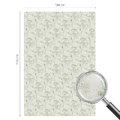 Opaque window film stained glass style Botanical pattern