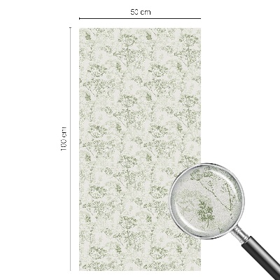 Opaque window film stained glass style Botanical pattern