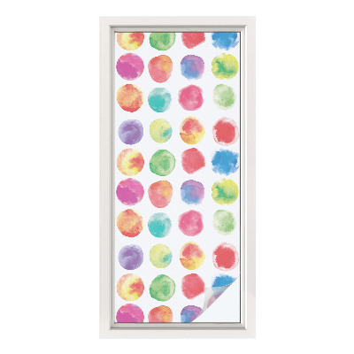 Opaque window film stained glass style Colorful circles