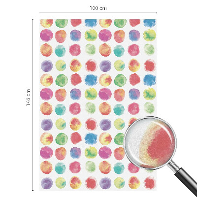 Opaque window film stained glass style Colorful circles