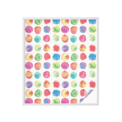 Opaque window film stained glass style Colorful circles