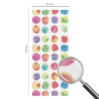 Opaque window film stained glass style Colorful circles