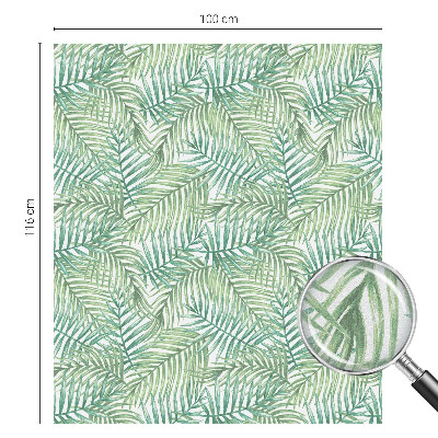 Frosted glass film stained glass effect Green fern