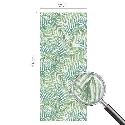 Frosted glass film stained glass effect Green fern