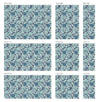 Colored window film stained glass Floral tiles