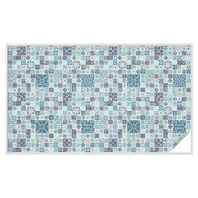 Colored window film stained glass Floral tiles