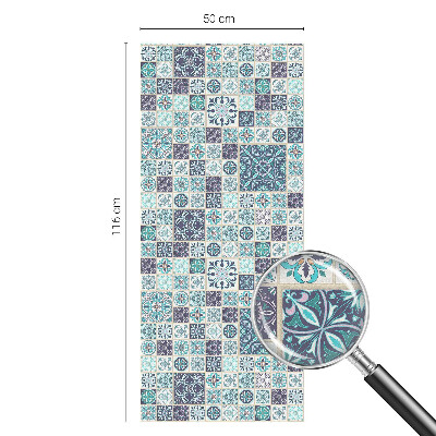 Colored window film stained glass Floral tiles