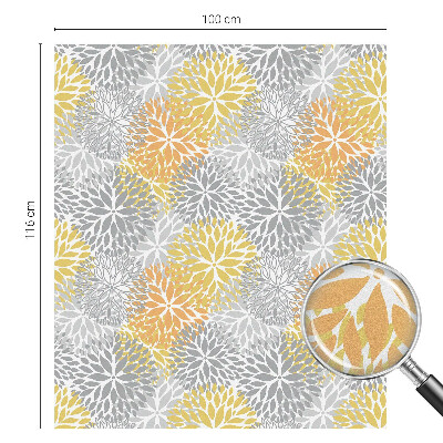 Opaque window film stained glass style Colorful flowers