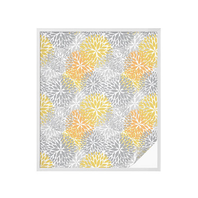 Opaque window film stained glass style Colorful flowers