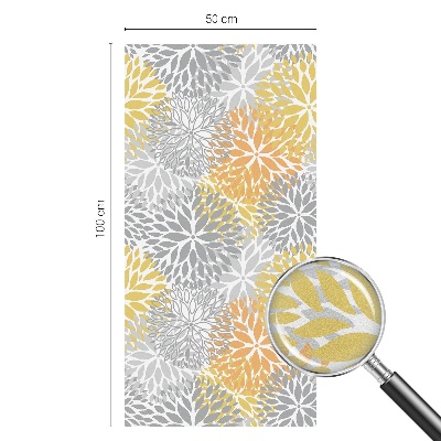 Opaque window film stained glass style Colorful flowers