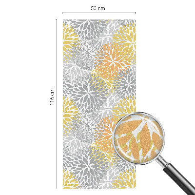 Opaque window film stained glass style Colorful flowers