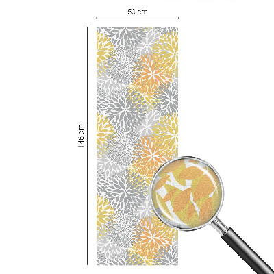 Opaque window film stained glass style Colorful flowers