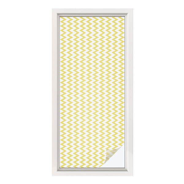 Colored window film stained glass Yellow zigzags