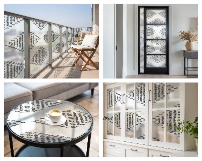 Privacy window film Geometric diamonds