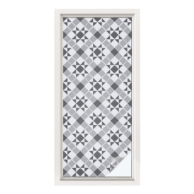 Frosted glass film stained glass effect Geometric patterns