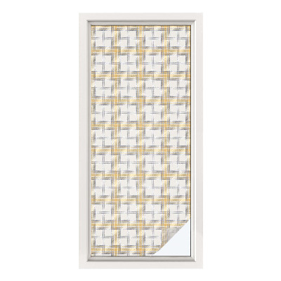 Opaque window film stained glass style Geometric grid