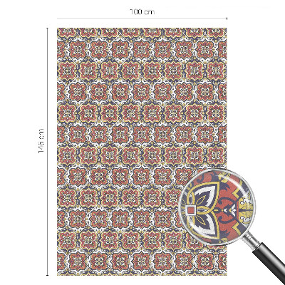 Frosted glass film stained glass effect Floral ornament