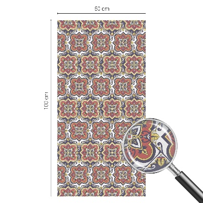 Frosted glass film stained glass effect Floral ornament