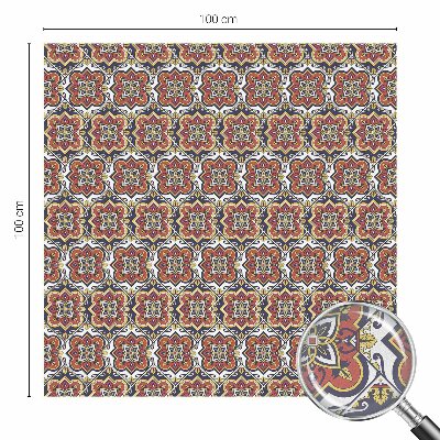 Frosted glass film stained glass effect Floral ornament