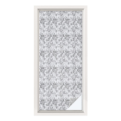 Opaque window film stained glass style Floral elegance