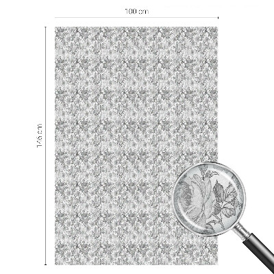 Opaque window film stained glass style Floral elegance