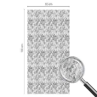 Opaque window film stained glass style Floral elegance