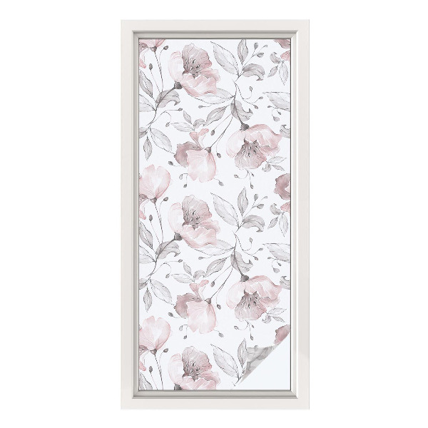 Colored window film stained glass Rose leaves
