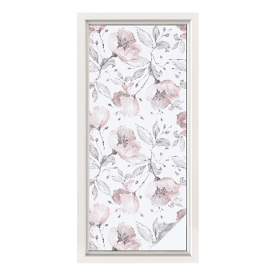 Colored window film stained glass Rose leaves