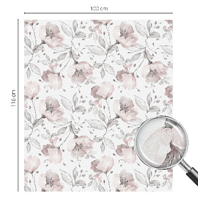 Colored window film stained glass Rose leaves