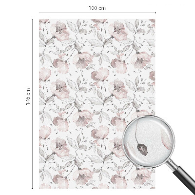 Colored window film stained glass Rose leaves