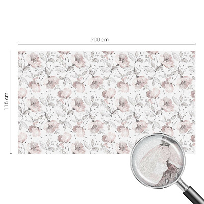 Colored window film stained glass Rose leaves