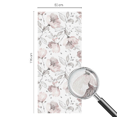 Colored window film stained glass Rose leaves