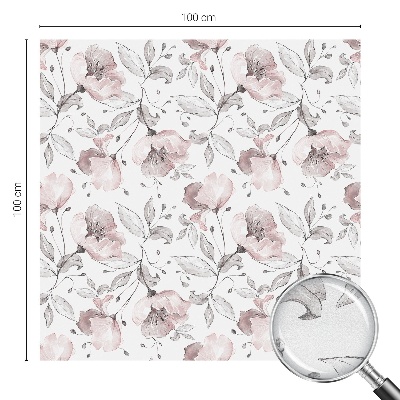 Colored window film stained glass Rose leaves