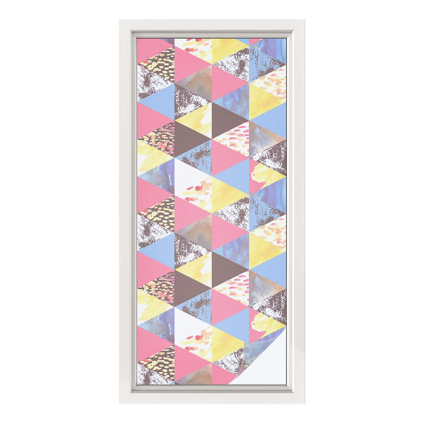 Privacy window film Colorful triangles