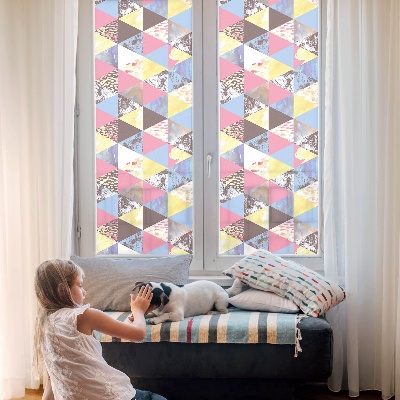 Privacy window film Colorful triangles