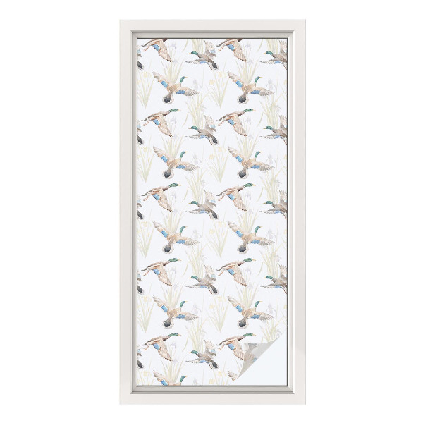 Frosted glass film stained glass effect Birds nature