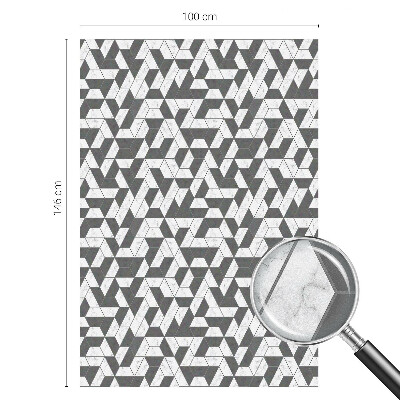 Opaque window film stained glass style Geometric illusions