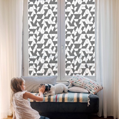 Opaque window film stained glass style Geometric illusions