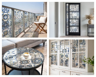 Privacy window film Mosaic tiles