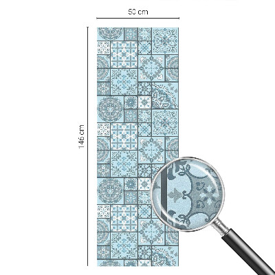 Colored window film stained glass Blue tiles