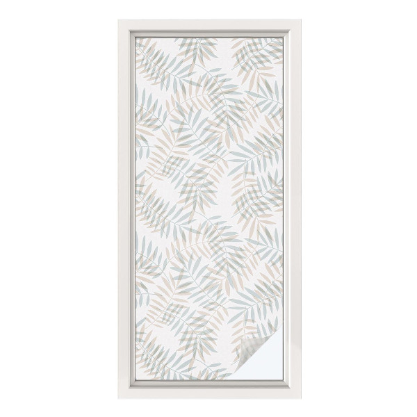 Frosted glass film stained glass effect Leafy elegance